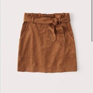 Abercrombie Faux Suede Tan mini skirt size S